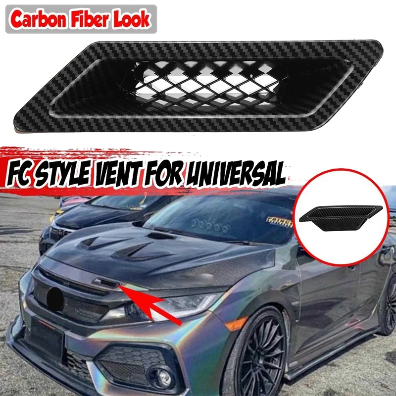 Carbon Fiber Universal Car Front Bumper Hood Vent Air Out Decoration for Honda Civic -A4 B8 Golf BMW-E90 E80 E82 F30
Carbon Fiber Universal Car Front Bumper Hood Vent Air Out Decoration for Honda Civic -A4 B8 Golf BMW-E90 E80 E82 F30
