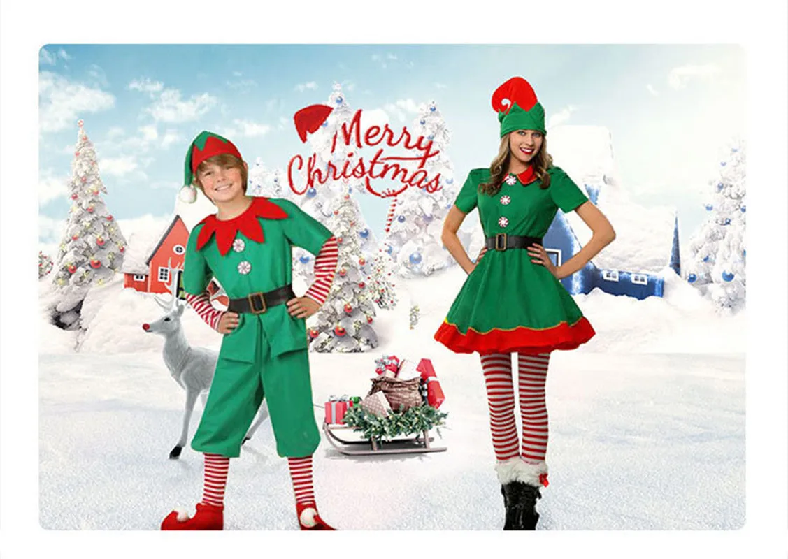 Halloween Boys Girls Kid Costume Children Elf Santa Claus Clothes Parent-Child Sets Adult Red Green Christmas Clothing christmas
Halloween Boys Girls Kid Costume Children Elf Santa Claus Clothes Parent-Child Sets Adult Red Green Christmas Clothing christmas