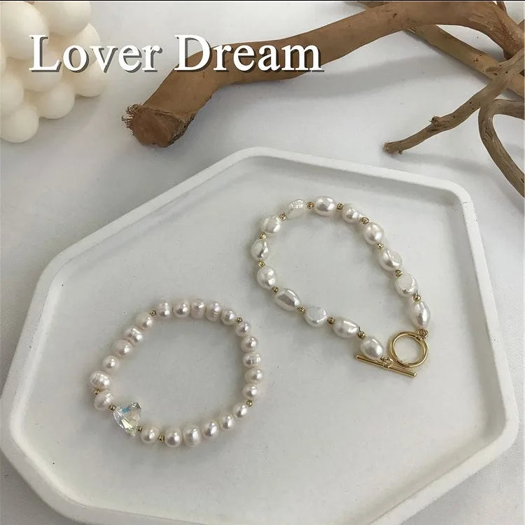 Korean Retro Pearl Bracelet Fashion Simple Natural Pearl Bracelet Plated With Real Gold Lady Party Bracelet
Korean Retro Pearl Bracelet Fashion Simple Natural Pearl Bracelet Plated With Real Gold Lady Party Bracelet