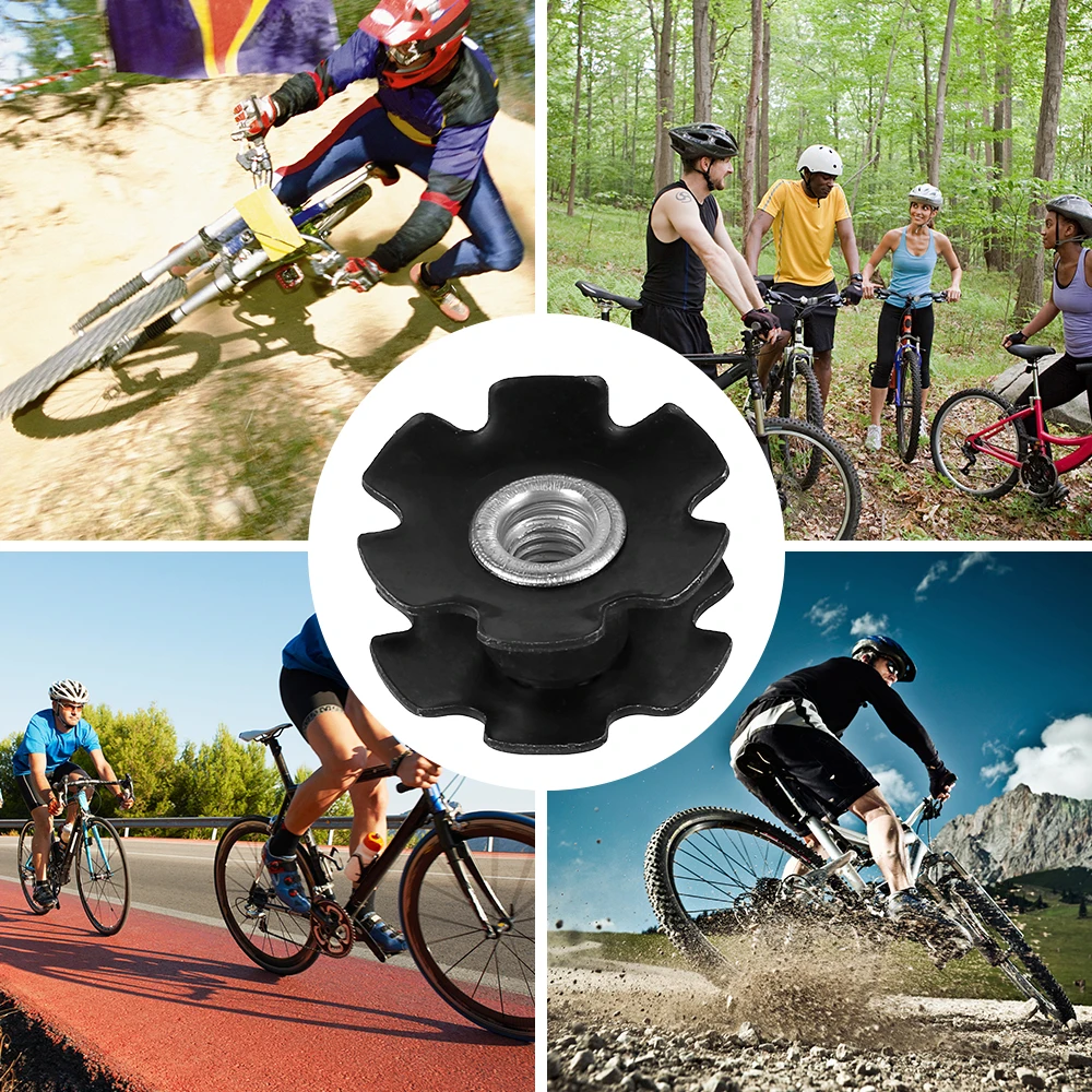 5Pcs Bike Ahead Headset Star Nuts Black Fangled Nut Cycling Fork Steertubes Star Fangled Nuts titanium plated bike accessories
5Pcs Bike Ahead Headset Star Nuts Black Fangled Nut Cycling Fork Steertubes Star Fangled Nuts titanium plated bike accessories