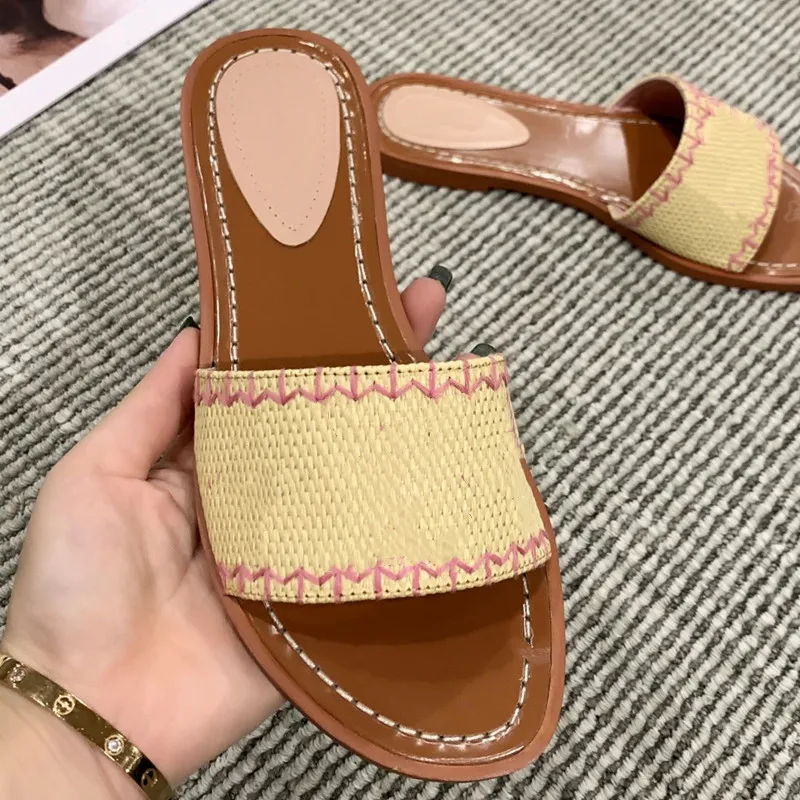 Prowow Embroidered Edges Woman Shoes Open Head Slippers Summer Solid Slippers Rome Beach Lady Slippers Fashion Casual Shoes 
Prowow Embroidered Edges Woman Shoes Open Head Slippers Summer Solid Slippers Rome Beach Lady Slippers Fashion Casual Shoes