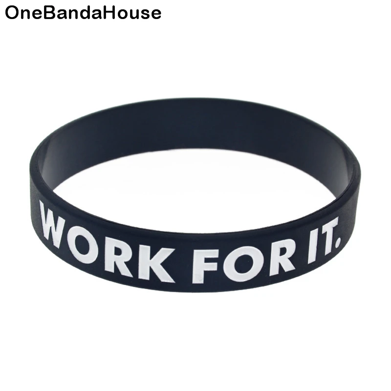 OBH 1PC Do not wish for it Work for it Silicone Bracelet Black Adult Size
OBH 1PC Do not wish for it Work for it Silicone Bracelet Black Adult Size