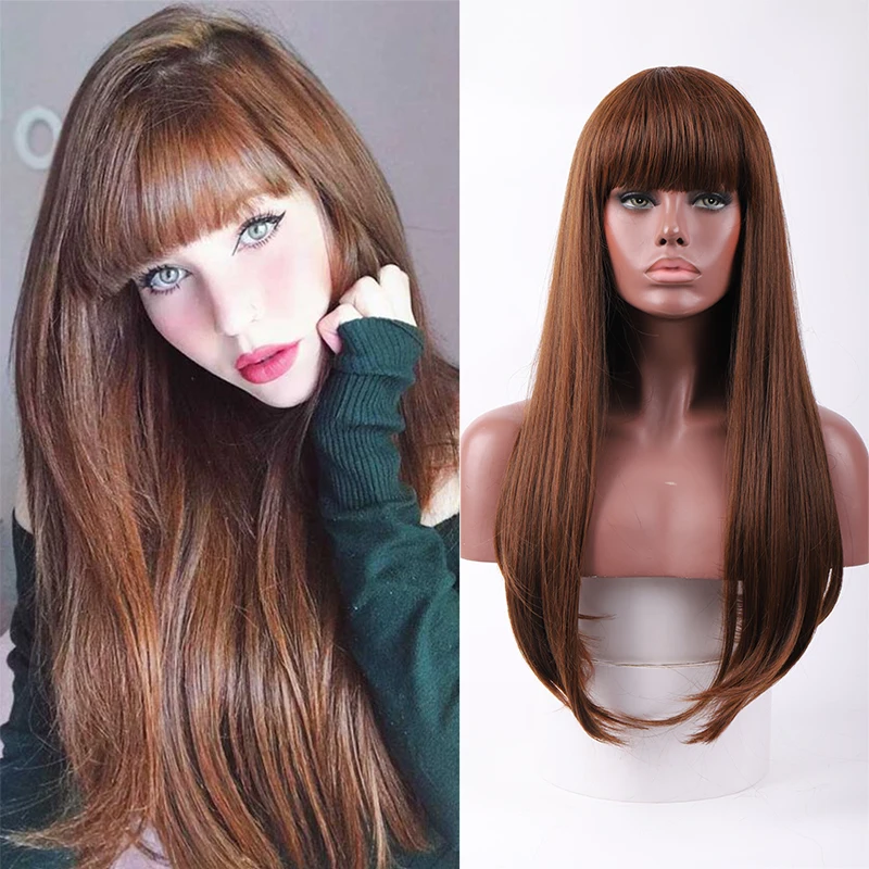 JINKAILI Long Straight Hair Synthetic Lolita Wigs with Bangs for Women Fashion Female Cosplay Party
JINKAILI Long Straight Hair Synthetic Lolita Wigs with Bangs for Women Fashion Female Cosplay Party