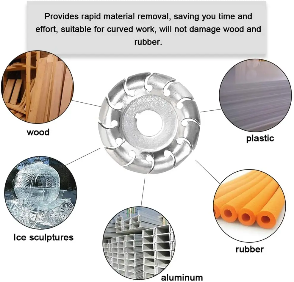 Angle Grinder Disc Wood Carving 12 Teeth 16mm Bore Shaping Disk 65mm Woodworking, 65 16 MM, Silver metal
Angle Grinder Disc Wood Carving 12 Teeth 16mm Bore Shaping Disk 65mm Woodworking, 65 16 MM, Silver metal