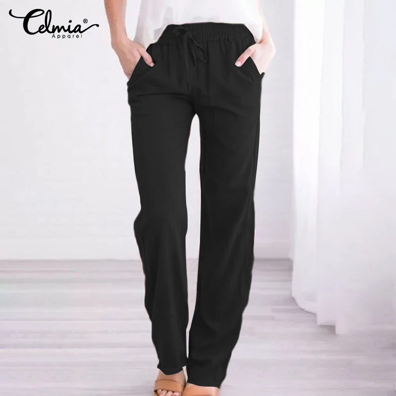 Celmia Fashion Women Long Pants 2021 Autumn Bandage Elastic Waist Solid Casual Vintage Trousers Elegant Office Pantalon Femme
Celmia Fashion Women Long Pants 2021 Autumn Bandage Elastic Waist Solid Casual Vintage Trousers Elegant Office Pantalon Femme