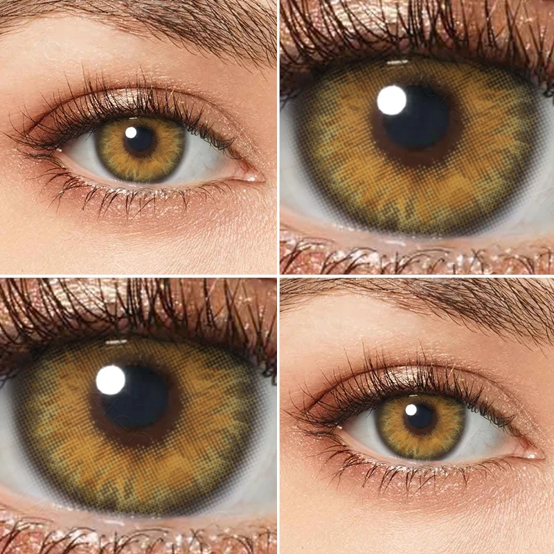 ДНК Ирис Цвет контактные линзы коричневый зеленый цвет объектив глаза красивые