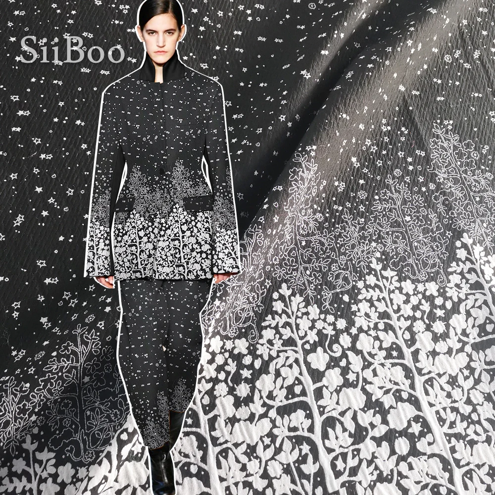 siiboo Nordic style black forest positional patterned jacquard fabric for women dress tejido jacquard sp6264
siiboo Nordic style black forest positional patterned jacquard fabric for women dress tejido jacquard sp6264