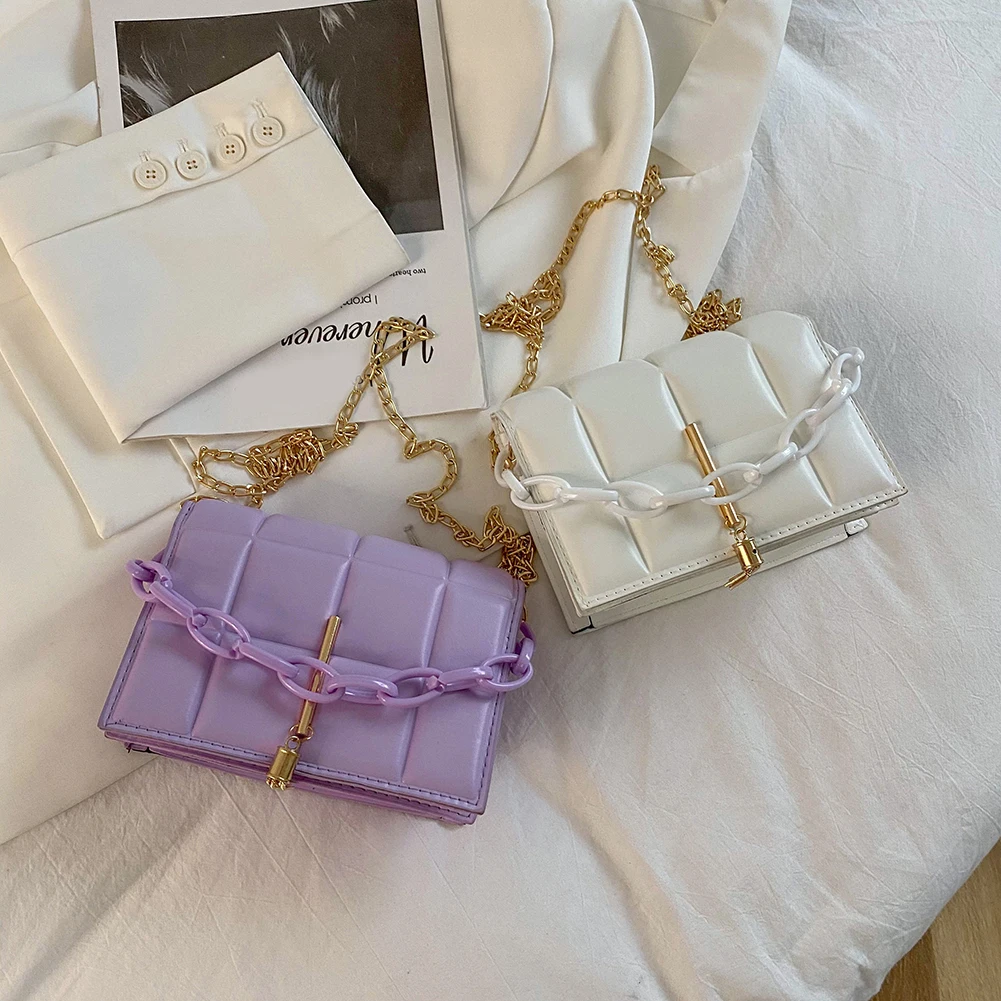 Vintage Women Pure Color Chain PU Leather Shoulder Crossbody Messenger Bag Casual Ladies Tassel Thick Chain Small Handbags 
Vintage Women Pure Color Chain PU Leather Shoulder Crossbody Messenger Bag Casual Ladies Tassel Thick Chain Small Handbags