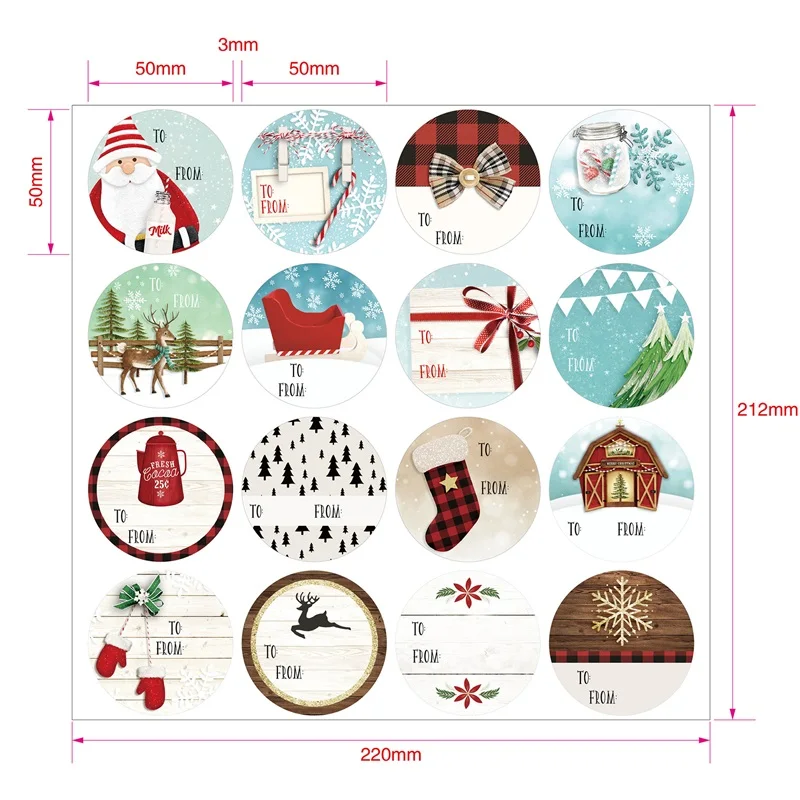 New 192 Pcs 2 inch Round Writing Paper Christmas Stickers Gift Bag Envelope Packing Sticker Christmas Decor Label Seal Stickers 
New 192 Pcs 2 inch Round Writing Paper Christmas Stickers Gift Bag Envelope Packing Sticker Christmas Decor Label Seal Stickers