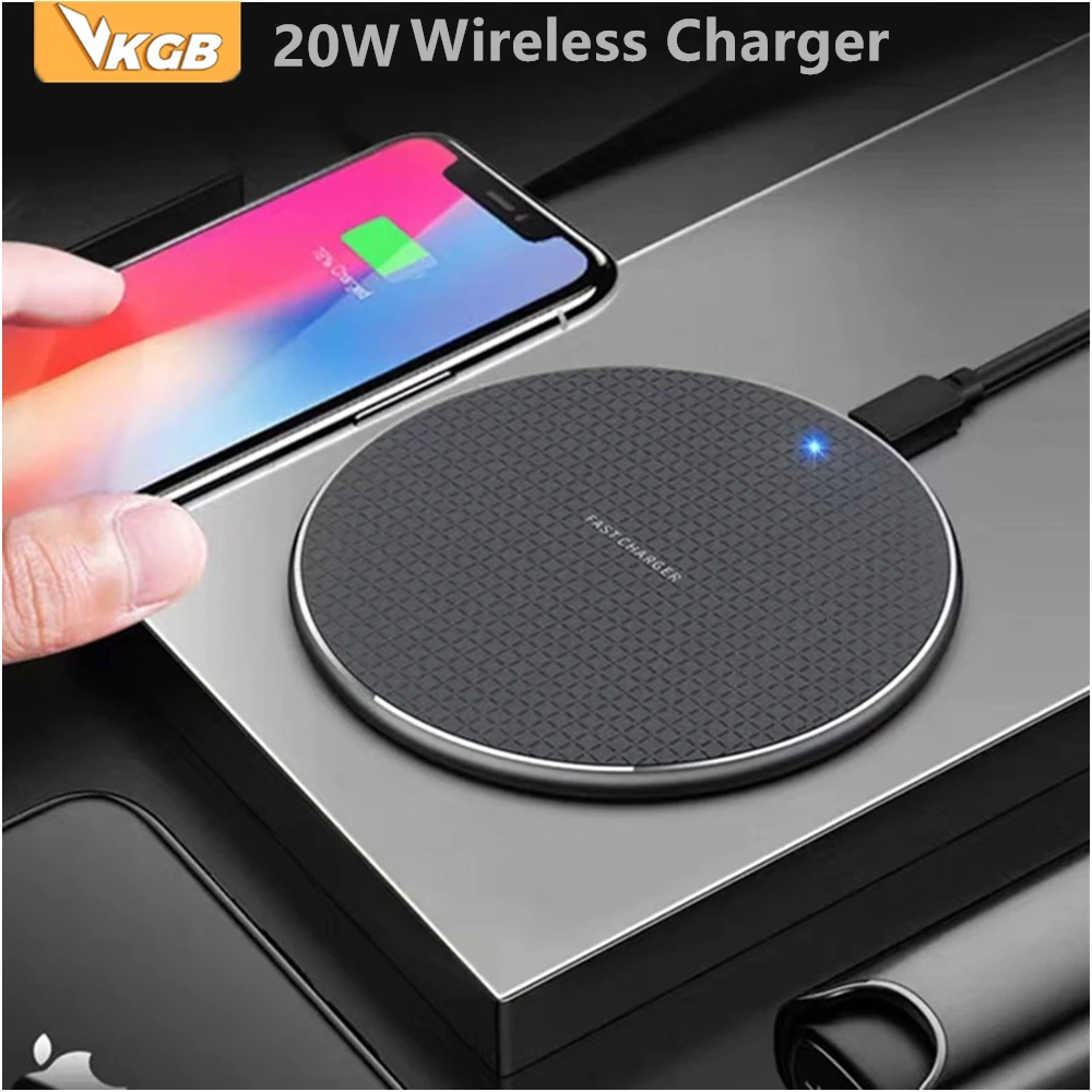 VKGB 20W Wireless Fast Charger For Samsung Galaxy S10 S9 S8 Note 9 USB Qi Charging Pad for iPhone 11 Pro XS Max XR X 13 Plus 12
VKGB 20W Wireless Fast Charger For Samsung Galaxy S10 S9 S8 Note 9 USB Qi Charging Pad for iPhone 11 Pro XS Max XR X 13 Plus 12