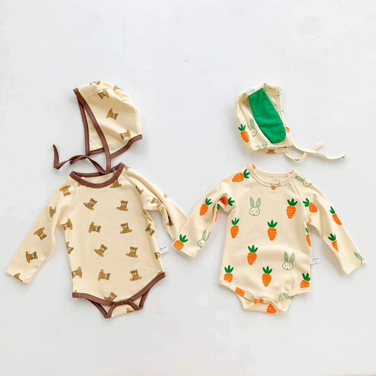 Baby Autumn Clothing Carrot Green Rabbit Baby Romper Newborn Long Sleeve Jumpsuit Bodysuit + Cute Hats 2Pcs Infant Clothes Suit
Baby Autumn Clothing Carrot Green Rabbit Baby Romper Newborn Long Sleeve Jumpsuit Bodysuit + Cute Hats 2Pcs Infant Clothes Suit