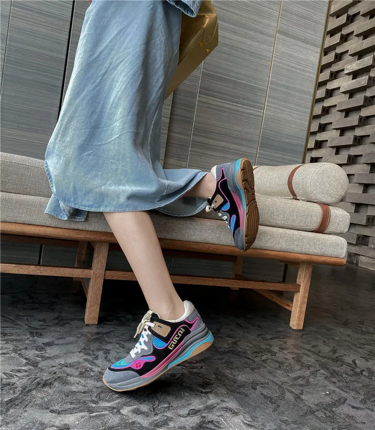 Real Leather Color-blocking Sneakers Sheepskin Spring Autumn Sports Shoes Designer Brand Thick-soled Breathable Trendy Shoes
Real Leather Color-blocking Sneakers Sheepskin Spring Autumn Sports Shoes Designer Brand Thick-soled Breathable Trendy Shoes