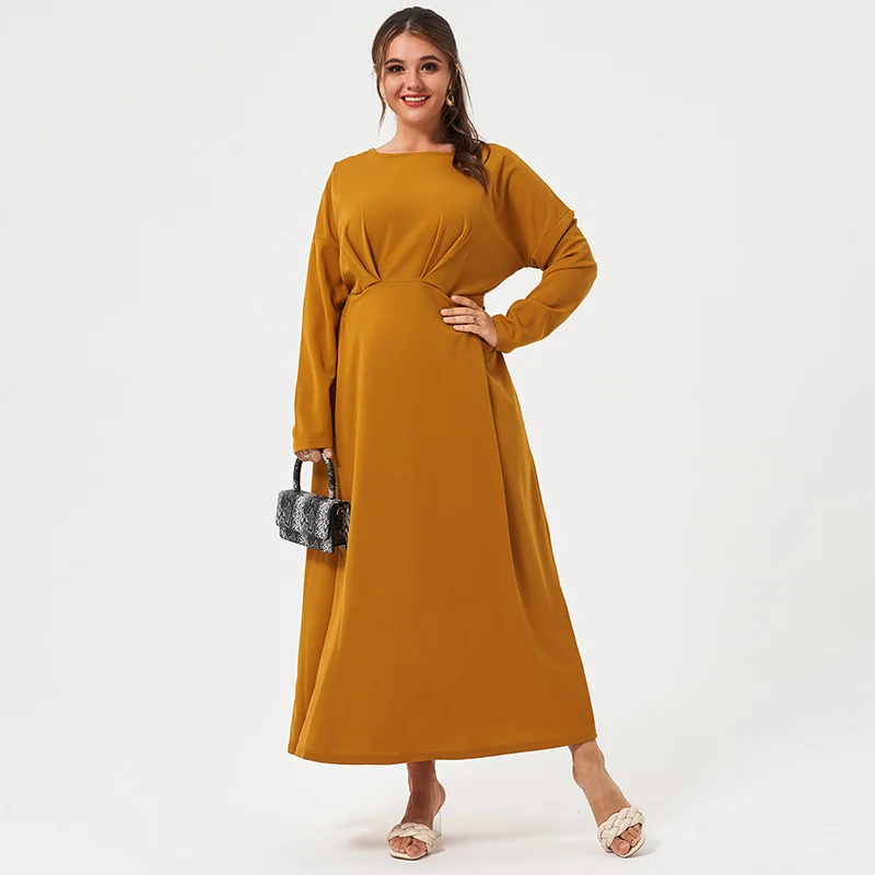 Autumn and Winter Yellow Ladies Dress Solid Color Waist Folds Fashion Loose Young Girl Dress’s
Autumn and Winter Yellow Ladies Dress Solid Color Waist Folds Fashion Loose Young Girl Dress’s