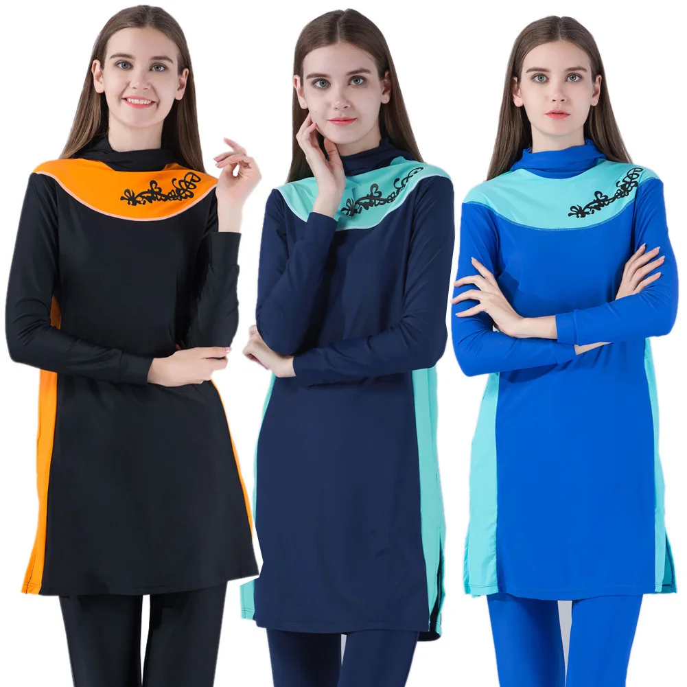 2021 Muslim Swimwear Islamic Full Cover Modest Summer Beach Swim Wear Arab Women Beachwear Bikini Swimsuit Sport Bathing Suit
2021 Muslim Swimwear Islamic Full Cover Modest Summer Beach Swim Wear Arab Women Beachwear Bikini Swimsuit Sport Bathing Suit