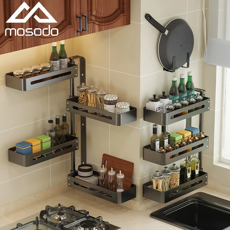 Kitchen shelf corner rotation seasoning rack aluminum alloy bathroom multi-layer shelf without hole wall hanging rotary storage
Kitchen shelf corner rotation seasoning rack aluminum alloy bathroom multi-layer shelf without hole wall hanging rotary storage