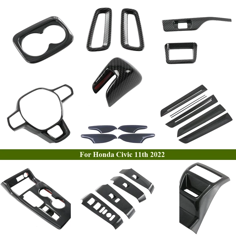 Interior ABS Accessories Carbon Fiber Black For Honda Civic 11th Left Hand Drive 2021 2022 Shift Knob Stick Cover New Product
Interior ABS Accessories Carbon Fiber Black For Honda Civic 11th Left Hand Drive 2021 2022 Shift Knob Stick Cover New Product