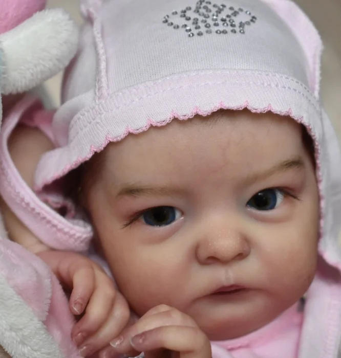 18" Boutique Lifelike Reborn Baby Girl Black Hair Blue Eyes Tink Cloth Body Newborn Baby Doll
18" Boutique Lifelike Reborn Baby Girl Black Hair Blue Eyes Tink Cloth Body Newborn Baby Doll