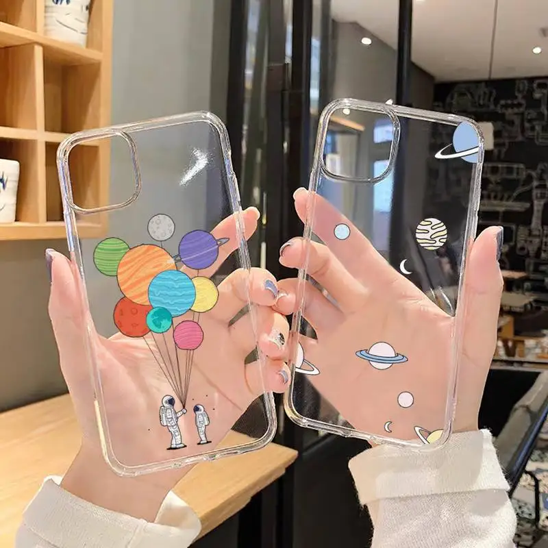 Astronaut Space UFO Stars cute Phone Cases Transparent for iPhone 6 7 8 11 12 s mini pro X XS XR MAX Plus SE cover funda
Astronaut Space UFO Stars cute Phone Cases Transparent for iPhone 6 7 8 11 12 s mini pro X XS XR MAX Plus SE cover funda