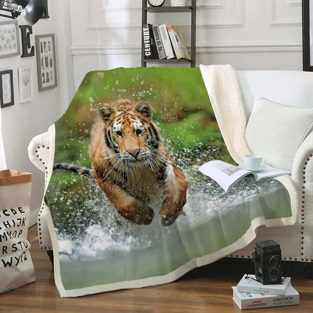 Tiger 3D Printing Plush Fleece Blanket Adult Fashion Quilts Home Office Washable Duvet Casual Kids Girls Sherpa Blanket Animal
Tiger 3D Printing Plush Fleece Blanket Adult Fashion Quilts Home Office Washable Duvet Casual Kids Girls Sherpa Blanket Animal