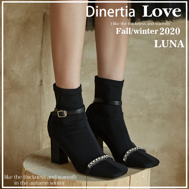 2020 Autumn Spring Fashion Women Silk Socks Boots Satin Yarn Elastic Ankle Boots Crystal Heels Boots Slip on Party Black Shoes
2020 Autumn Spring Fashion Women Silk Socks Boots Satin Yarn Elastic Ankle Boots Crystal Heels Boots Slip on Party Black Shoes