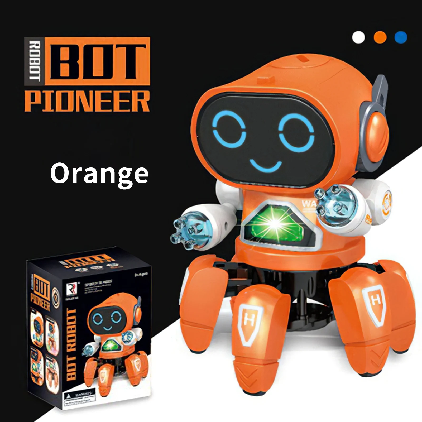 Kids Robot Toys Musical Dancing Robot Rotatable Smart Robot Multi-Functional Electric Toy With Music Player And LED Light
Kids Robot Toys Musical Dancing Robot Rotatable Smart Robot Multi-Functional Electric Toy With Music Player And LED Light