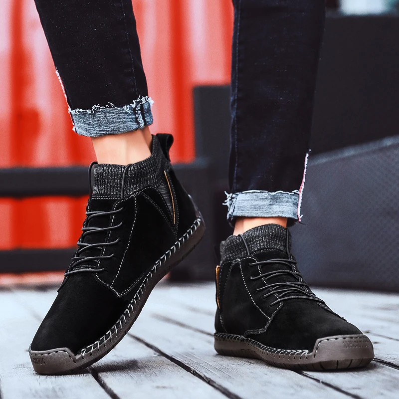 Mens Boots Black Vintage Boots Men Casual Men's Sneakers Boot Leather Man Botas Shoes Mens Desert Fashion Brown
Mens Boots Black Vintage Boots Men Casual Men's Sneakers Boot Leather Man Botas Shoes Mens Desert Fashion Brown