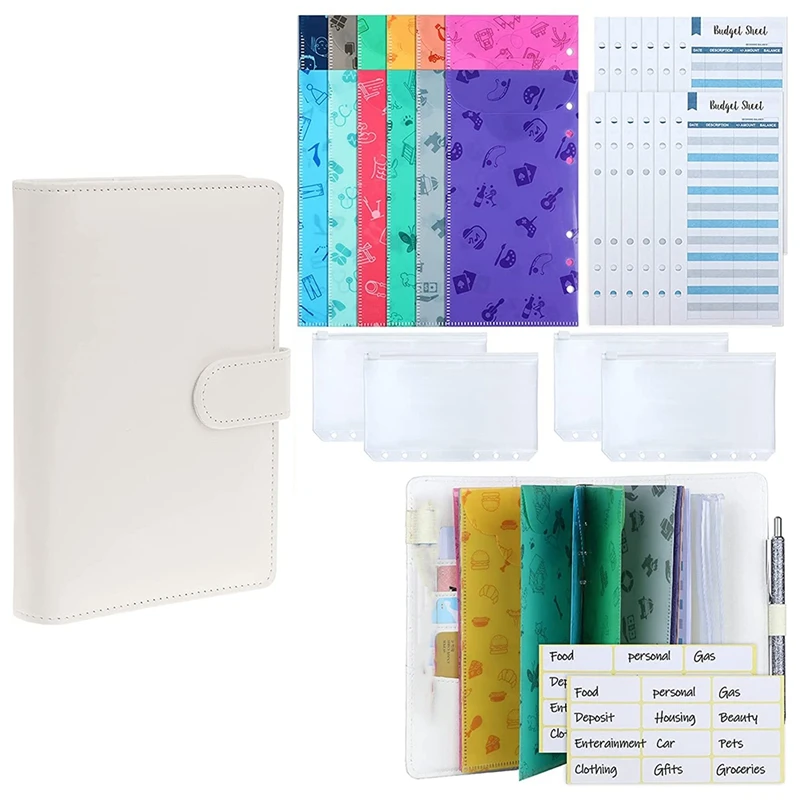 Budget Storage Binder PU Leather Cash Envelope System Set,for Storing Cash, Coins, Checks, Receipts, Cash Handling
Budget Storage Binder PU Leather Cash Envelope System Set,for Storing Cash, Coins, Checks, Receipts, Cash Handling