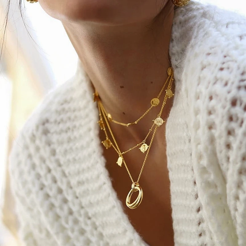 Brass With 18K Gold Geo Chokers Necklace Women Jewelry Designer T Show Runway Gown Rare INS Japan Korean Fashion
Brass With 18K Gold Geo Chokers Necklace Women Jewelry Designer T Show Runway Gown Rare INS Japan Korean Fashion