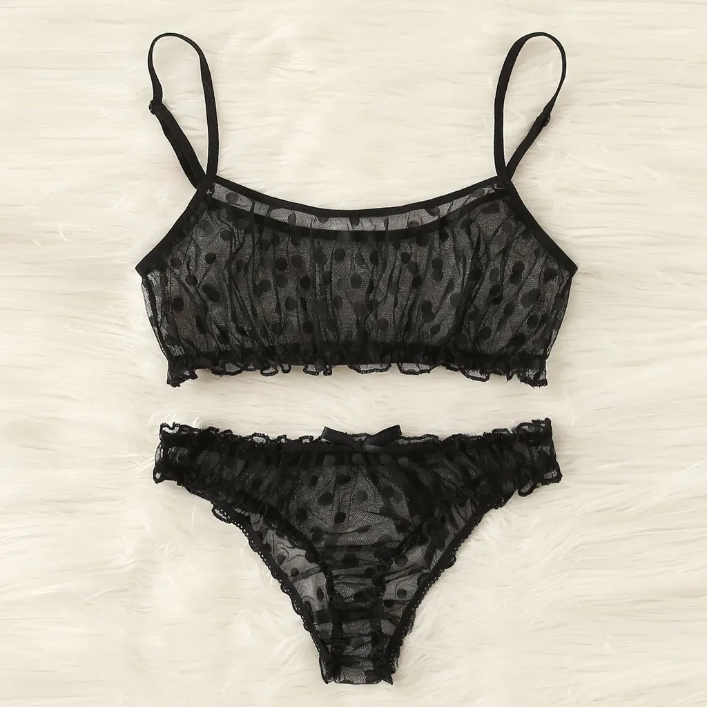 Sexy Lingerie Sexy Suspenders Wave Point Perspective Lace Bow Invisible Underwear Panties Set Bra Women Panties Set Babydoll
Sexy Lingerie Sexy Suspenders Wave Point Perspective Lace Bow Invisible Underwear Panties Set Bra Women Panties Set Babydoll