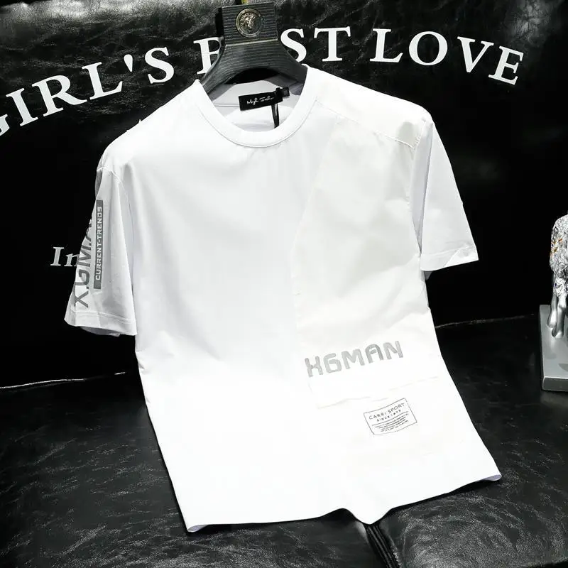 Summer new fashion casual stitching half-sleeve printing decorative pullover t-shirt
Summer new fashion casual stitching half-sleeve printing decorative pullover t-shirt