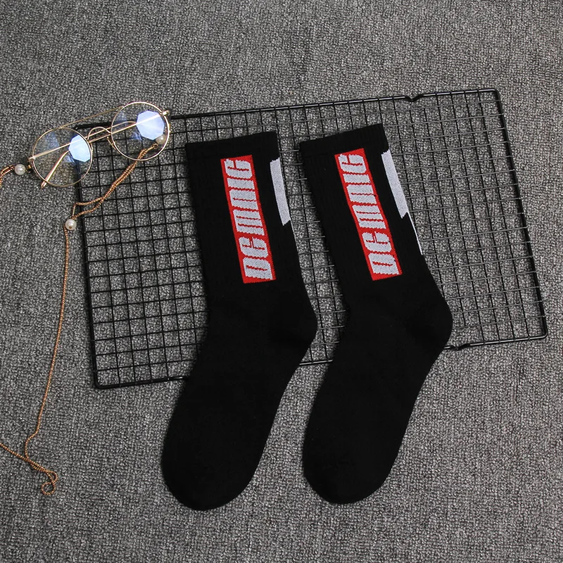 Socks Trend Men's Spring and Summer Cotton Socks Tube Trendy Brand Men's Unisex Socks Sport Socks Lightning Men's Long Socks