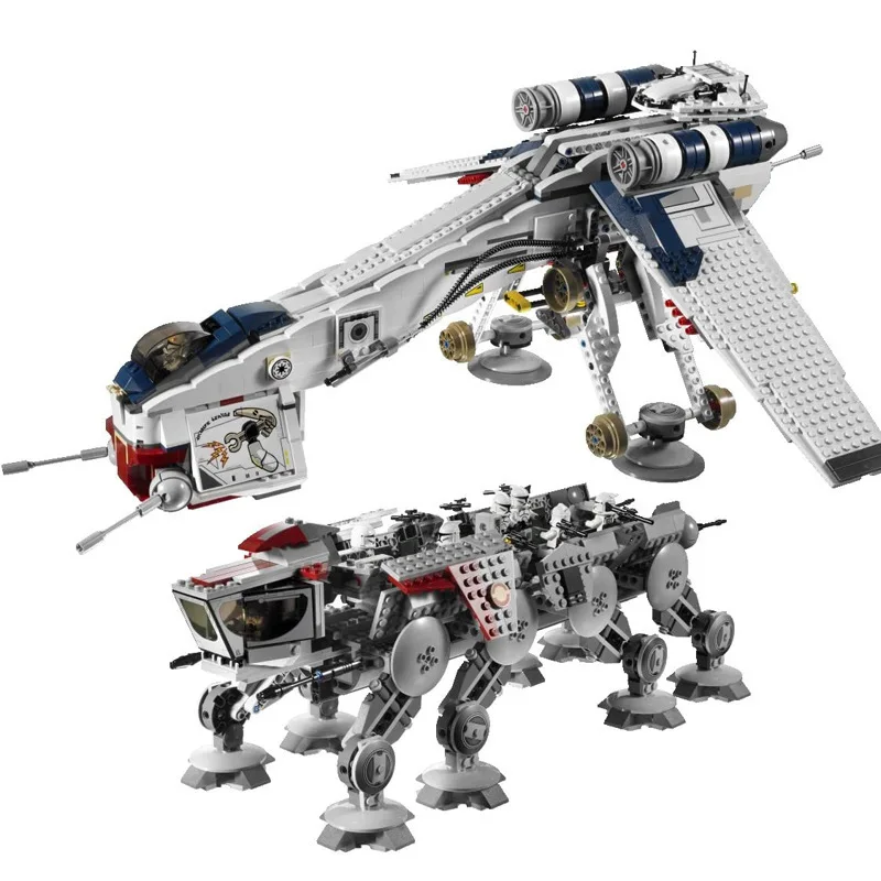 Star 05053 Wars Republic Dropship With AT-OT Walker Set 1808 PCS Building Blocks Bricks Toy For Children Birthday Gifts 19014
Star 05053 Wars Republic Dropship With AT-OT Walker Set 1808 PCS Building Blocks Bricks Toy For Children Birthday Gifts 19014