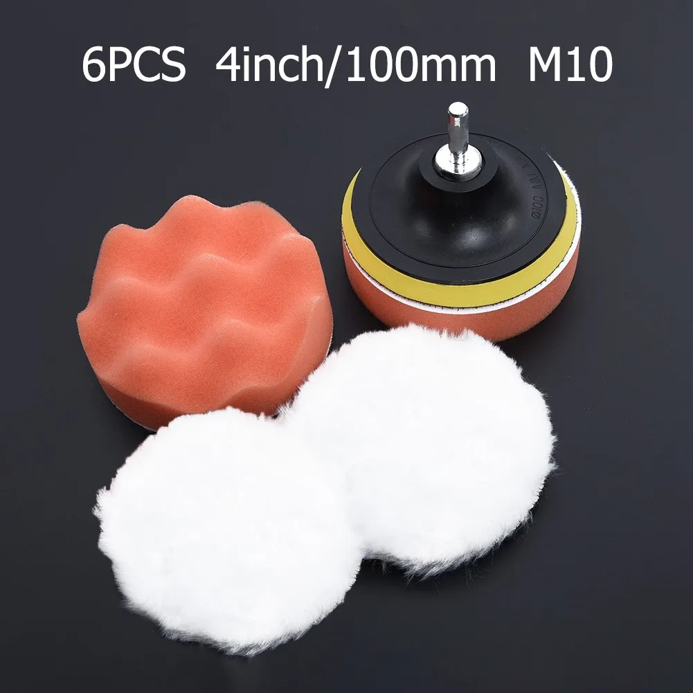 4inch Car Polishing Sponge Pads Buffing Disc Waxing Foam Pad With M10 Thread Drill Adapter For Car Polisher Buffer Machine
4inch Car Polishing Sponge Pads Buffing Disc Waxing Foam Pad With M10 Thread Drill Adapter For Car Polisher Buffer Machine