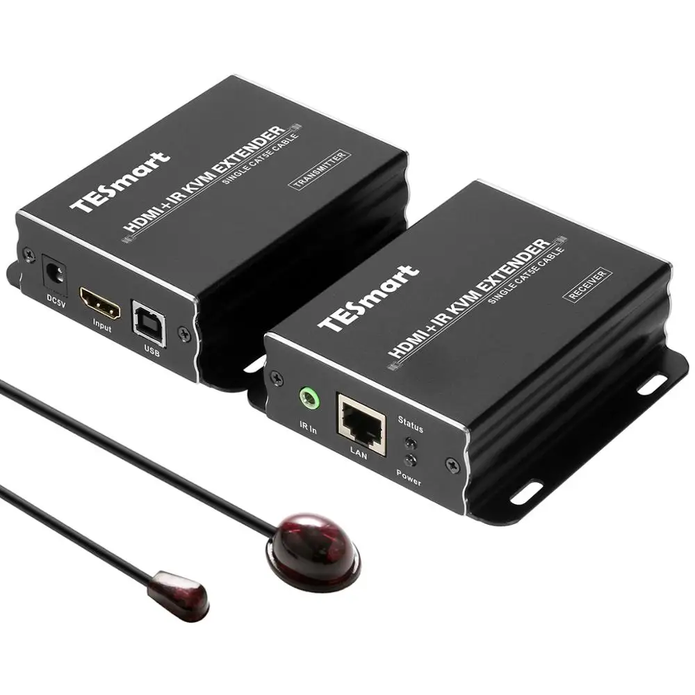 HDM KVM Extender высокого качества 60m IR CAT5e/6 клавиатура и мышь sopport RU IML AU US UK доставка
