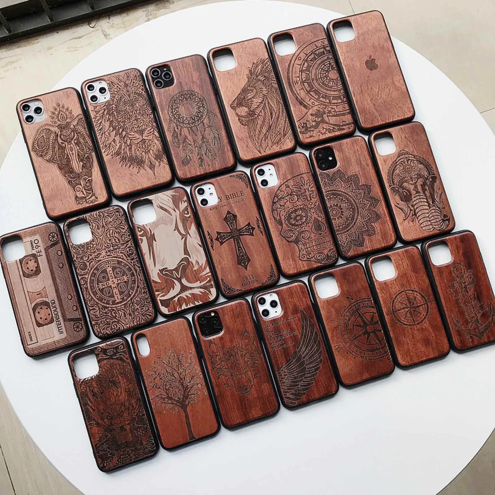 Ультратонкий чехол для Samsung S20 + Ultra S10 S9 S8 Plus S10E FE из натурального дерева и