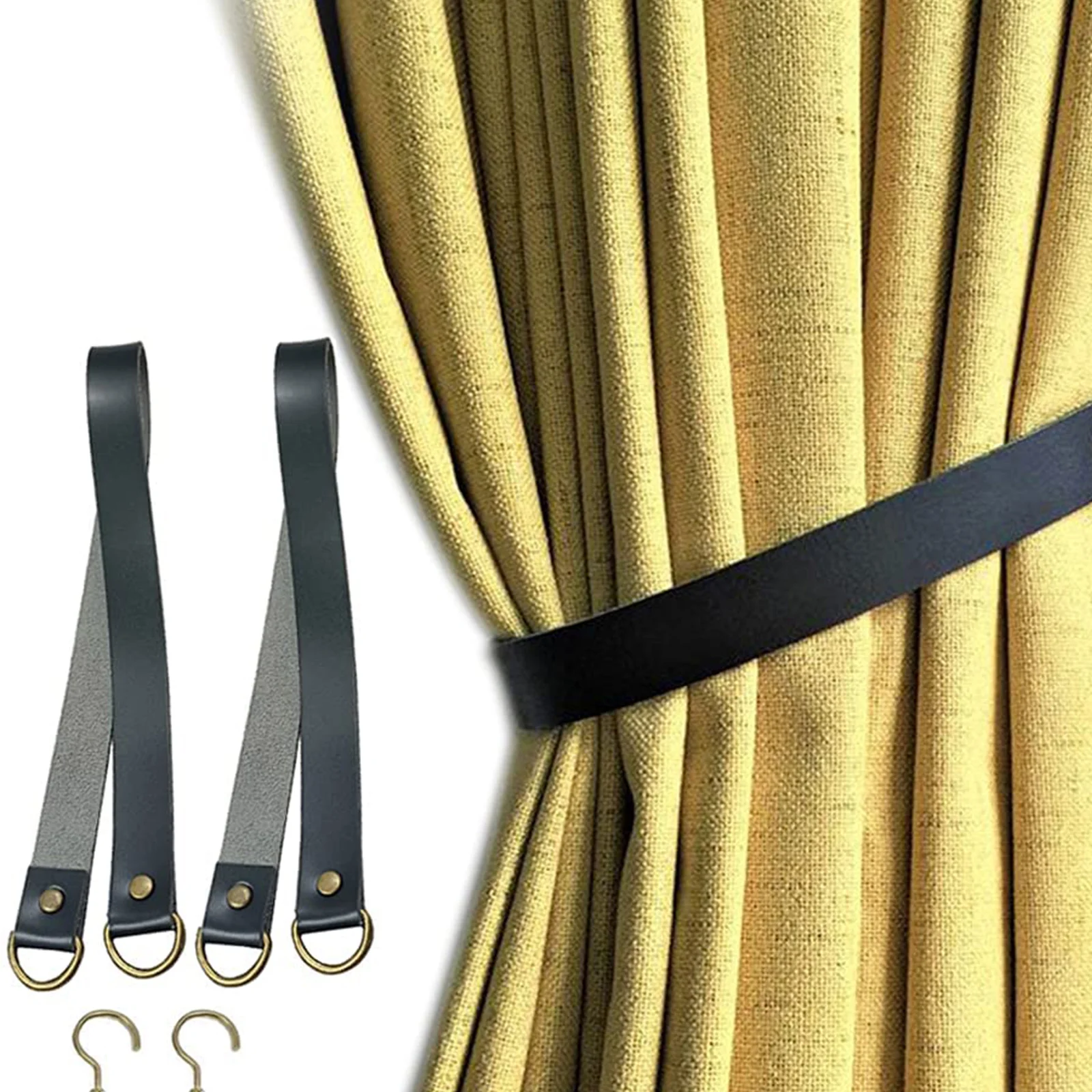 2Pcs Curtain Tiebacks Leather Curtain Rod Holder Holdbacks for Office Living Room Cafe Balcony Black Curtain Buckle Decorations
2Pcs Curtain Tiebacks Leather Curtain Rod Holder Holdbacks for Office Living Room Cafe Balcony Black Curtain Buckle Decorations