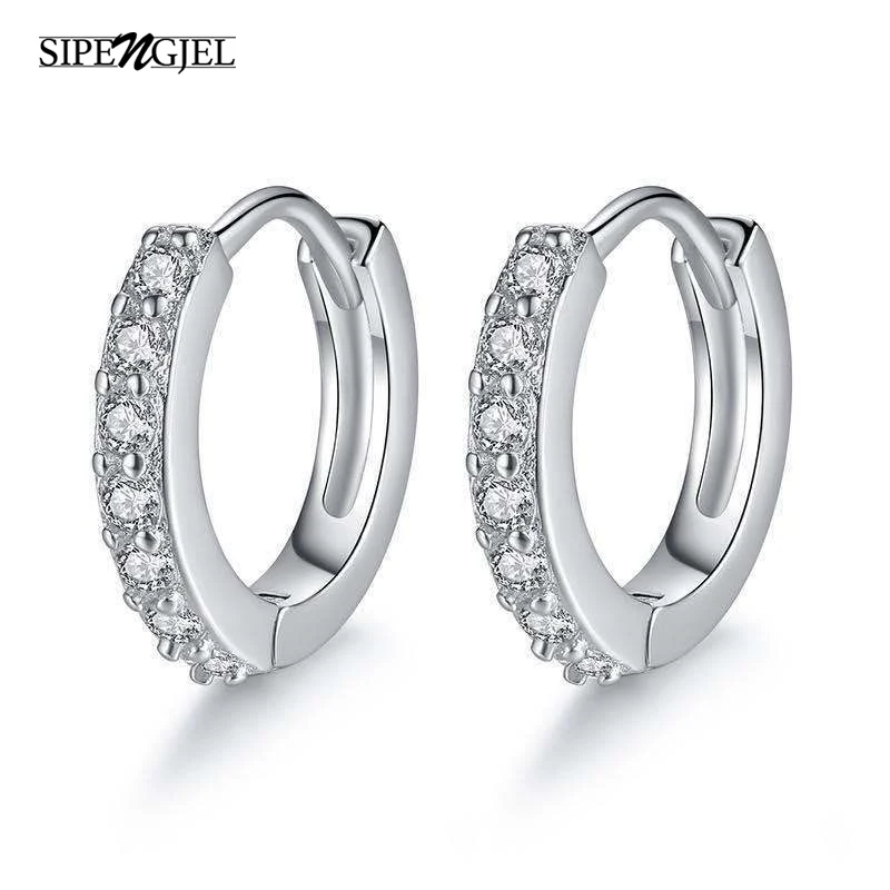 Fashion Cubic Zircon Round Hoop Earrings Sliver Color Geometric Exquisite Small Circle Earrings For Women Korean Jewelry
Fashion Cubic Zircon Round Hoop Earrings Sliver Color Geometric Exquisite Small Circle Earrings For Women Korean Jewelry