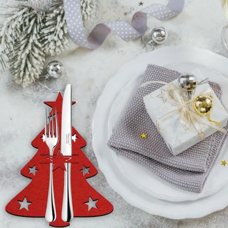 4PCS Christmas Knife Fork Holder Elk Fork Snowflake Storage Rack Xmas Tree Cutlery Bag Christmas Decorations Kitchen Supplies
4PCS Christmas Knife Fork Holder Elk Fork Snowflake Storage Rack Xmas Tree Cutlery Bag Christmas Decorations Kitchen Supplies