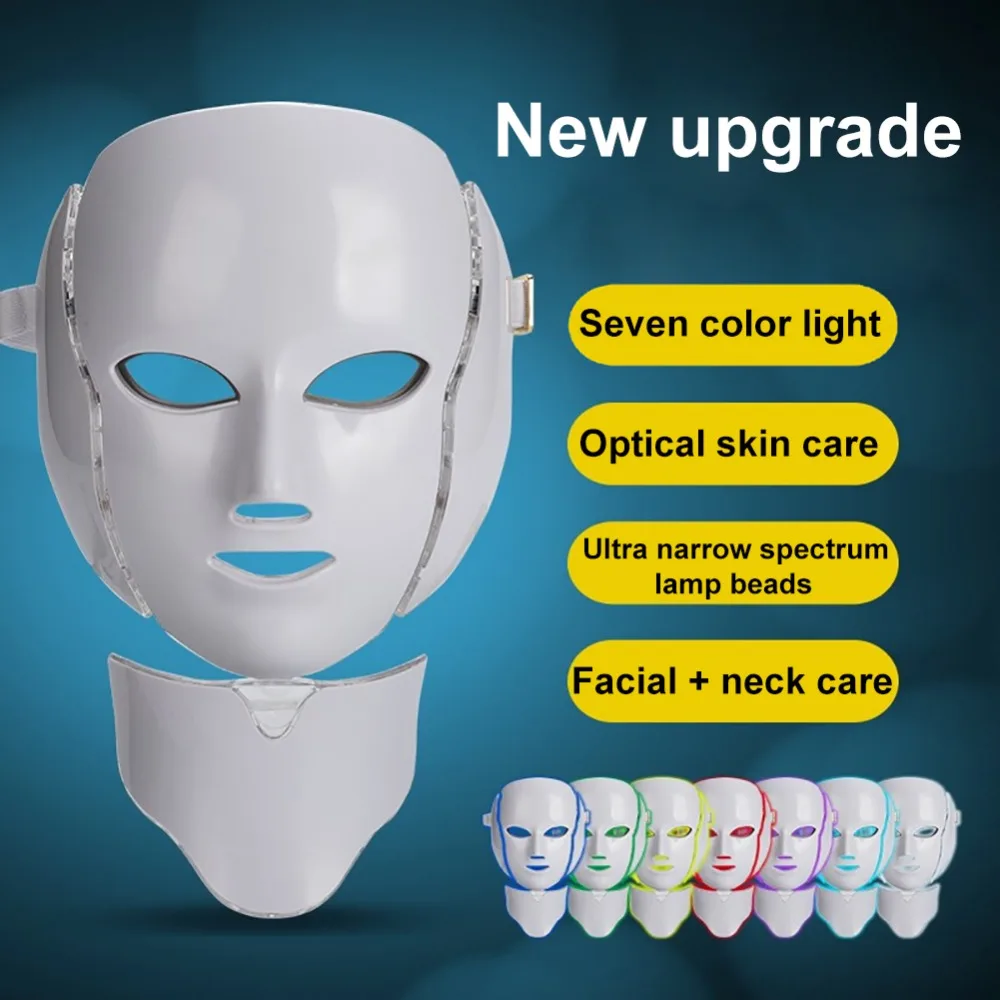 7 Colors LED Facial Mask Spectrometer Led Therapy Mask Light Therapy Acne Neck Face Mask Korean Skin Care OPP Bag Pack
7 Colors LED Facial Mask Spectrometer Led Therapy Mask Light Therapy Acne Neck Face Mask Korean Skin Care OPP Bag Pack