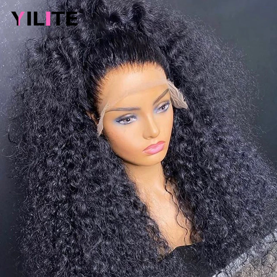 180% Density Human Hair Wigs Natural Black For Women 13x4 Lace Frontal Wig Kinky Curly Remy Hair Free Part HD Lace Front Wigs
180% Density Human Hair Wigs Natural Black For Women 13x4 Lace Frontal Wig Kinky Curly Remy Hair Free Part HD Lace Front Wigs