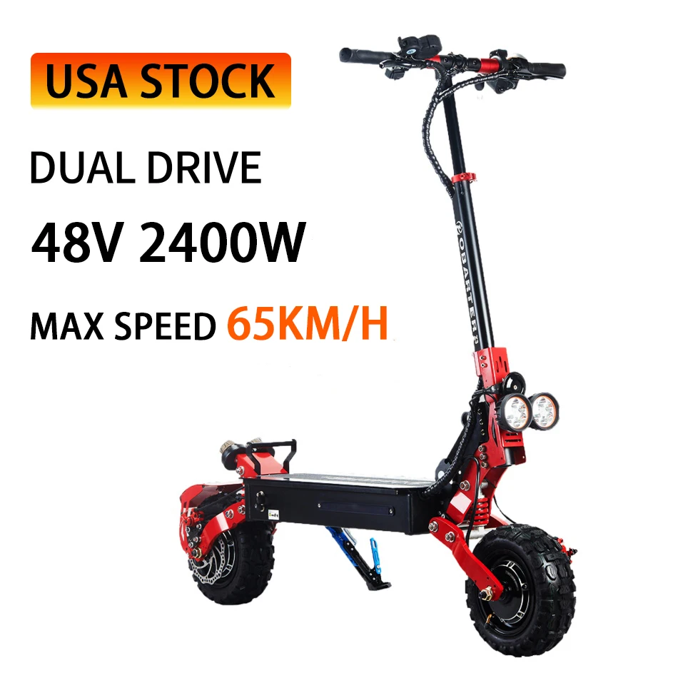 US STOCK OBARTER X3 Dual Motor Electric Scooter 48V 2400W Folding Scooter 11 Inch MAX SPEED 65KM/H
US STOCK OBARTER X3 Dual Motor Electric Scooter 48V 2400W Folding Scooter 11 Inch MAX SPEED 65KM/H