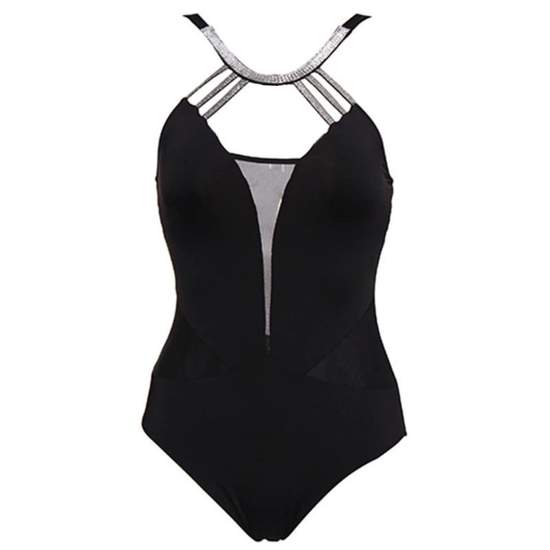 G5AC One-piece Swimsuit Mesh Swimwear Women Black Bathing Suit Solid Color Beachwear Swimming Suits for Women
G5AC One-piece Swimsuit Mesh Swimwear Women Black Bathing Suit Solid Color Beachwear Swimming Suits for Women
