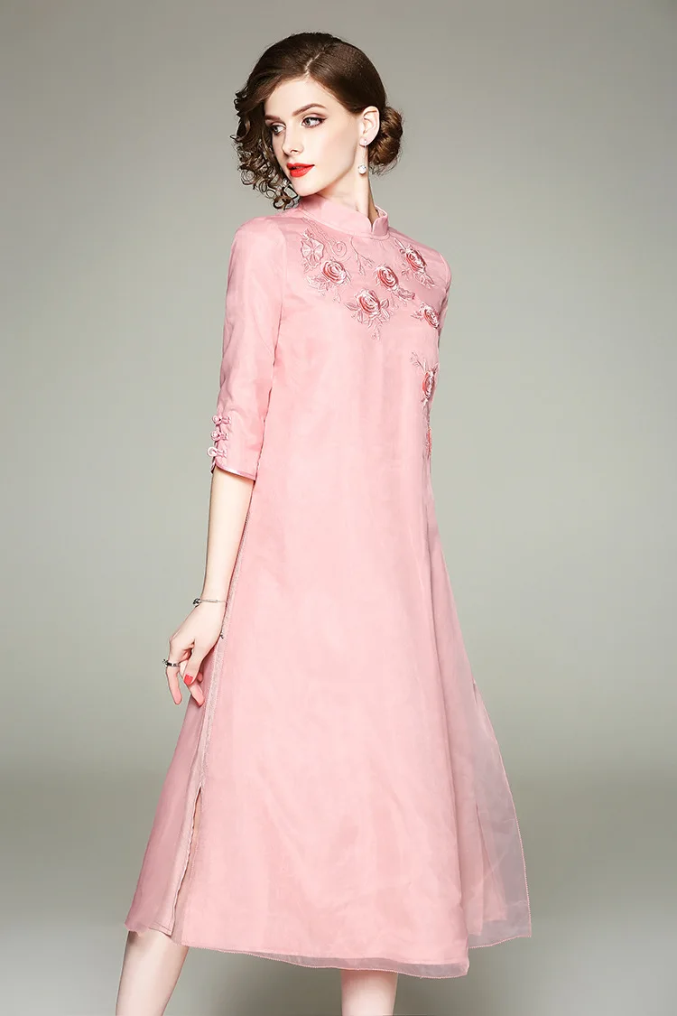 2021 new fashion Organza Dress women's spring and summer dress women's temperament elite improved cheongsam skirt
2021 new fashion Organza Dress women's spring and summer dress women's temperament elite improved cheongsam skirt