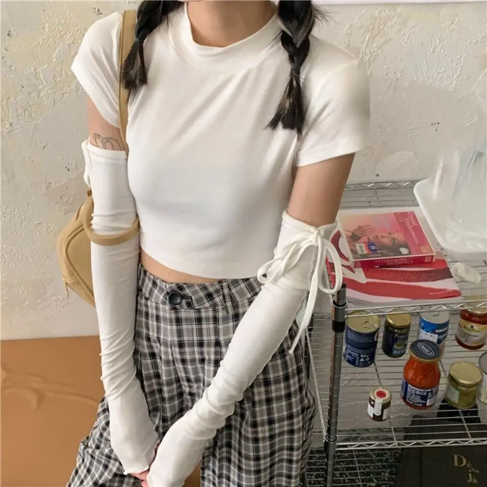 Cotton Women T Shirt Fashion Solid Color Casual Street Style O Neck Long Sleeve Hollow Out Tees Short Skinny Crop Top ropa mujer 
Cotton Women T Shirt Fashion Solid Color Casual Street Style O Neck Long Sleeve Hollow Out Tees Short Skinny Crop Top ropa mujer