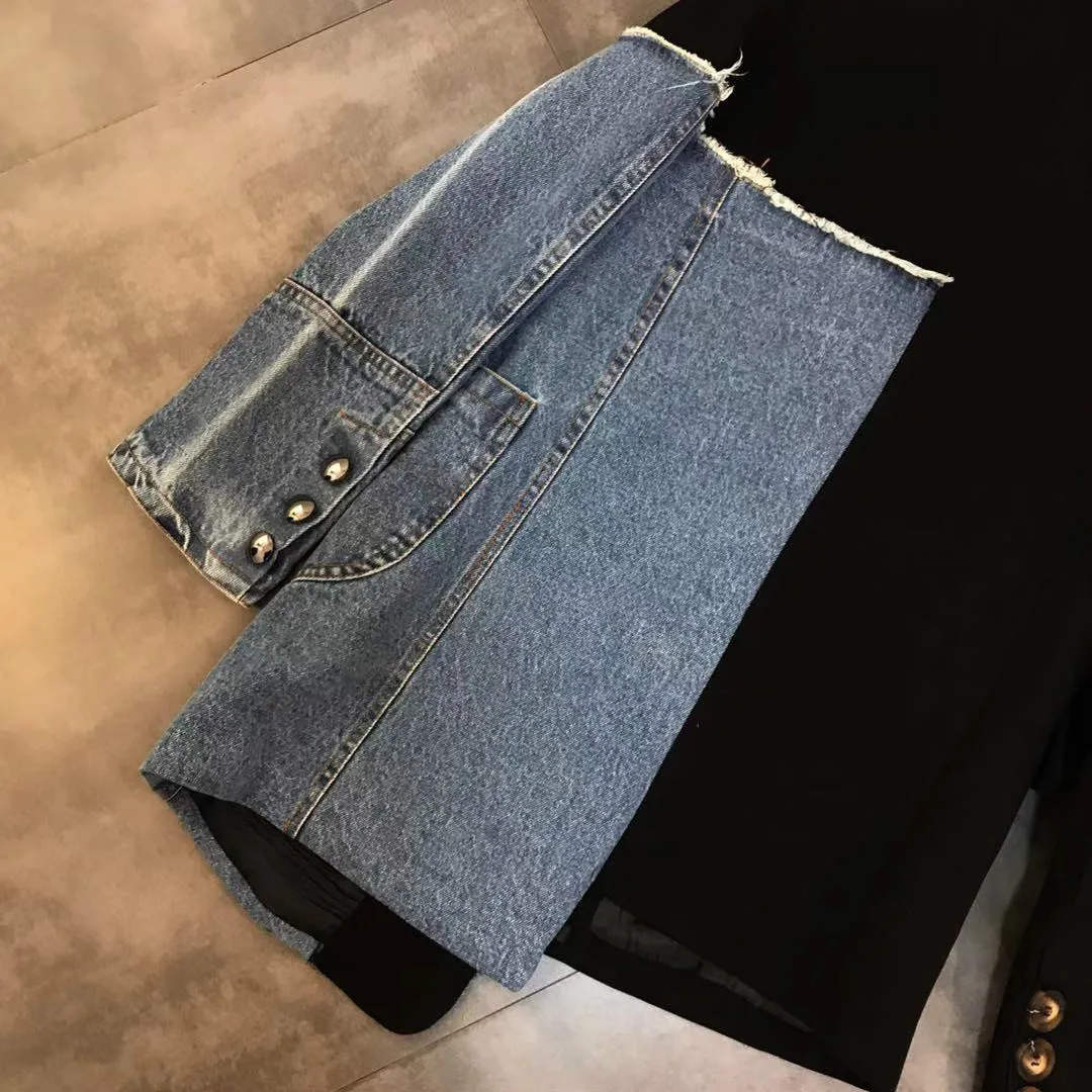 Women's Denim Jacket Coat Spring Autumn New Lapel Suit Jacket Female Coat Veste Femme Chaqueta Mujer
Women's Denim Jacket Coat Spring Autumn New Lapel Suit Jacket Female Coat Veste Femme Chaqueta Mujer