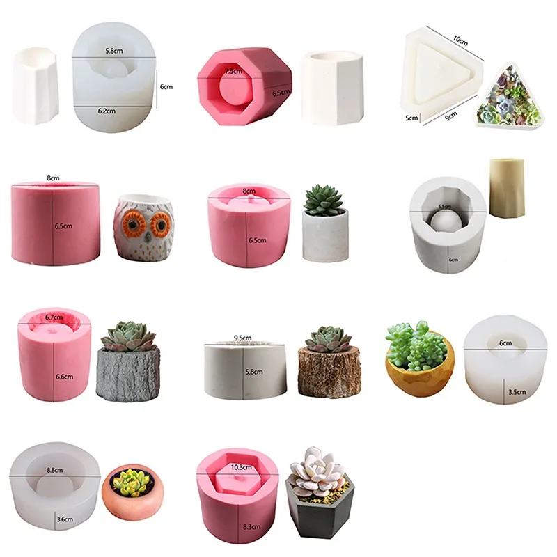 Reusable 3D Silicone Molds for Epoxy Resin Concrete Cement Clay Mold Succulent Flower Plant Pot Resin Candle Soap Making Mould
Reusable 3D Silicone Molds for Epoxy Resin Concrete Cement Clay Mold Succulent Flower Plant Pot Resin Candle Soap Making Mould