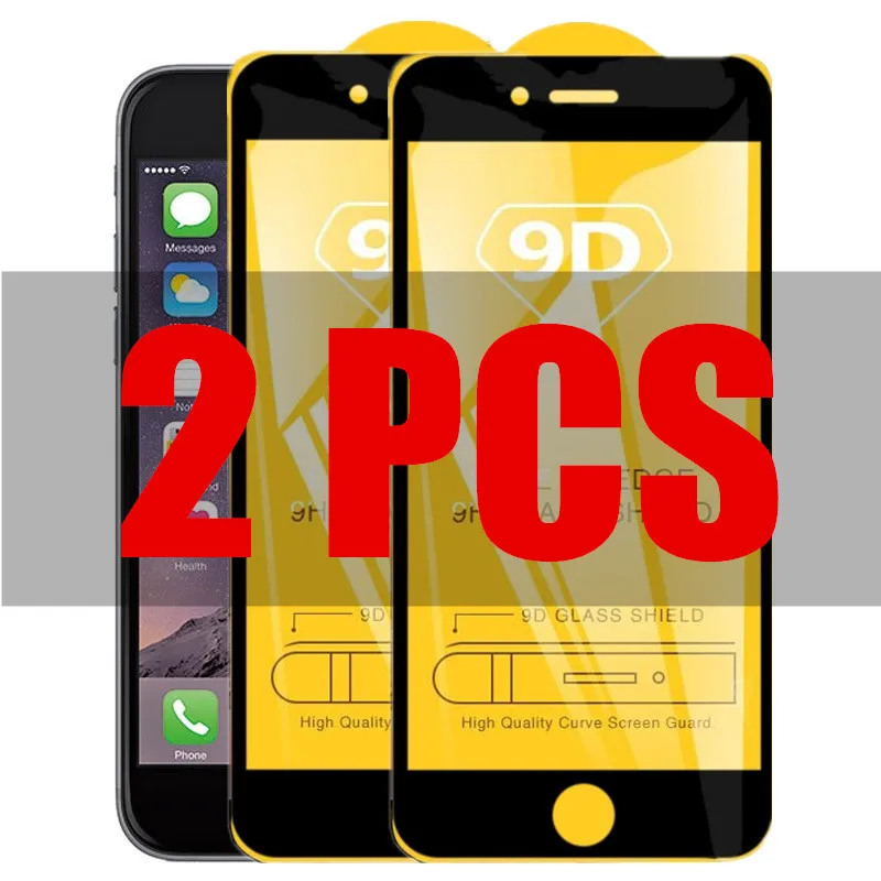 Защитное стекло 9D для iPhone 6s 6 Plus 6plus 2 шт. | Мобильные телефоны и аксессуары