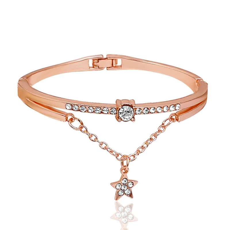 Bracelet for Women Free Shipping Bangles Simple Star Bracelets Jewelry Gift Silver Rose Gold Five-Pointed Star Diamond Wristband
Bracelet for Women Free Shipping Bangles Simple Star Bracelets Jewelry Gift Silver Rose Gold Five-Pointed Star Diamond Wristband
