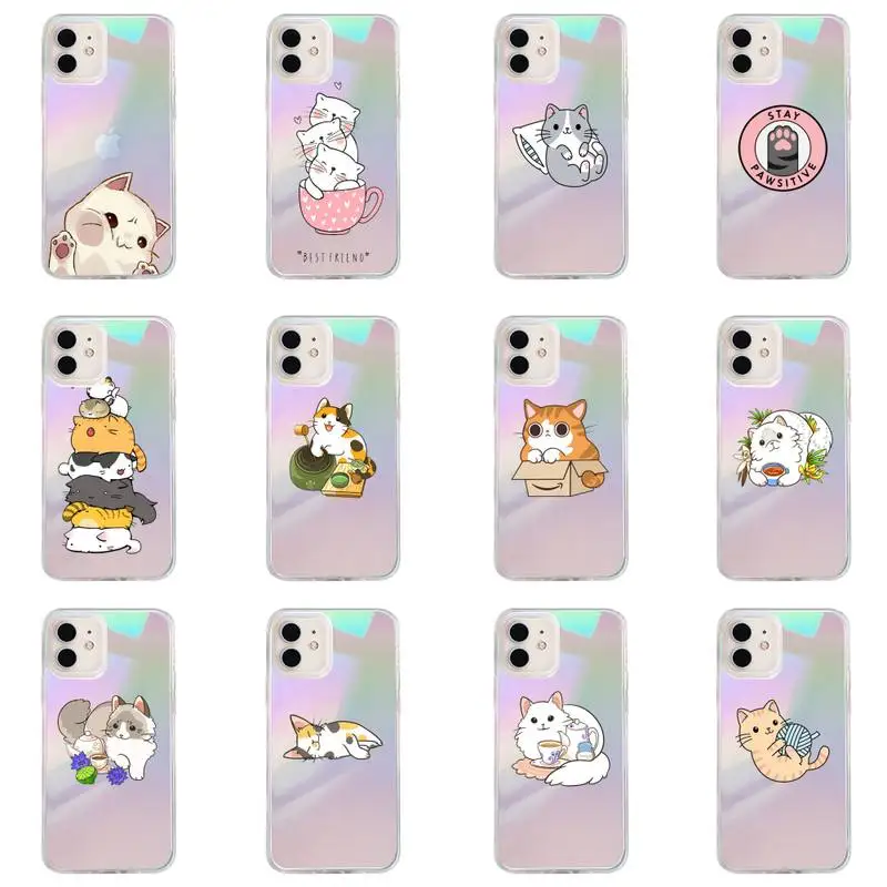 Cute cartoon cat Phone Case for iPhone huawei P 7 8 9 11 12 10 30 40 S X XS XR MINI Pro Max Plus laser Transparent Glitter
Cute cartoon cat Phone Case for iPhone huawei P 7 8 9 11 12 10 30 40 S X XS XR MINI Pro Max Plus laser Transparent Glitter