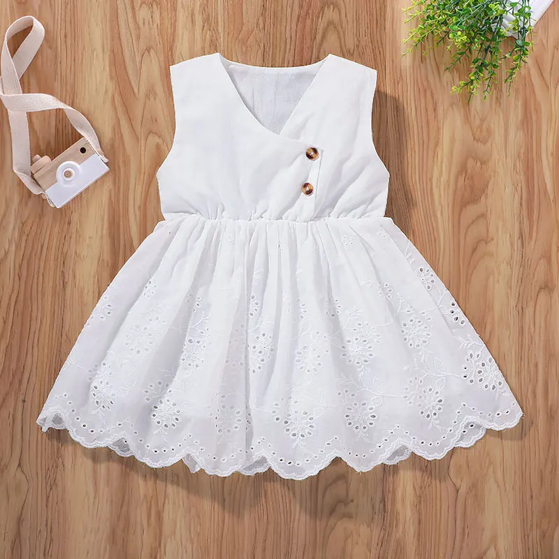Toddler Baby Girls Casual Princess Dress Toddler Infant Kids White Solid V-neck Sleeveless Big Hem Mini Dress Children Outwear
Toddler Baby Girls Casual Princess Dress Toddler Infant Kids White Solid V-neck Sleeveless Big Hem Mini Dress Children Outwear